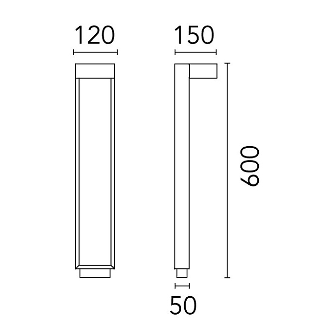 Технический свет Flos Mile Bollard 1 600 Mono - фото-3 | interior market