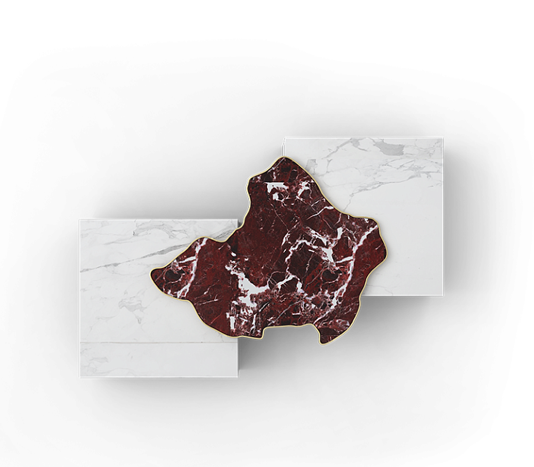 Журнальный столик Boca do Lobo Navarra Rosso Levanto Marble Center Table - фото-6 | interior market