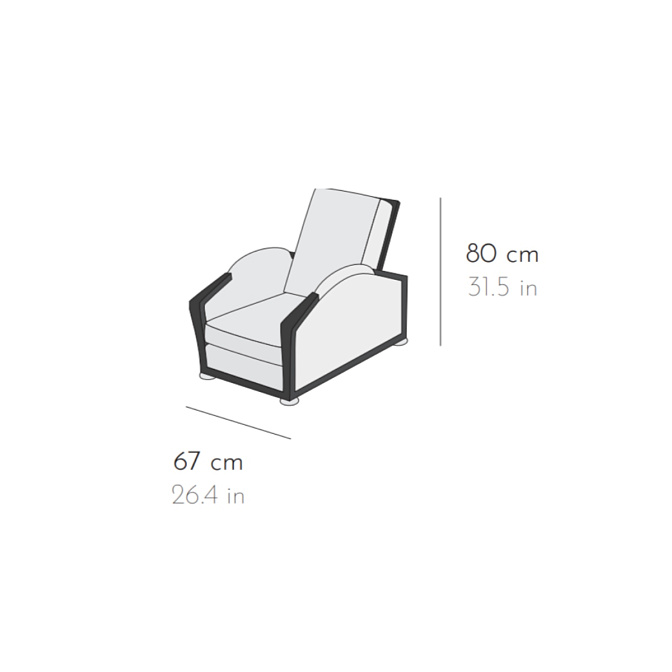 Кресло Pierre Chareau Fauteuil Cigare - фото-3 | interior market