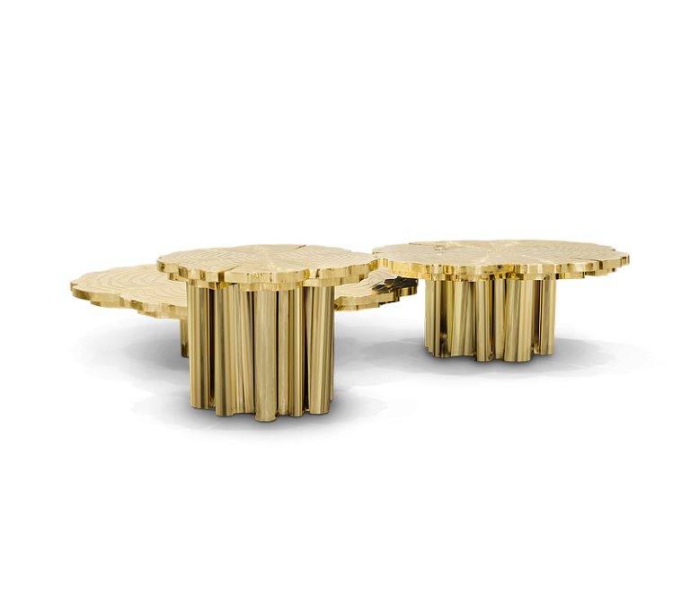 Журнальный столик Boca do Lobo Fortuna Gold Center Table - фото-4 | interior market