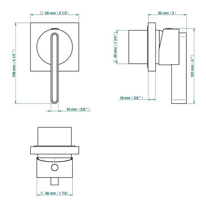 Встраиваемый смеситель THG Icon-x-titanium - фото-2 | interior market