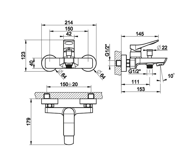Смеситель для ванны Gessi RILIEVO - фото-2 | interior market