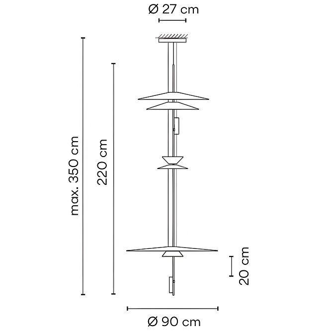 Потолочный светильник  Vibia FLAMINGO - фото-3 | interior market