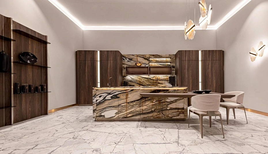 Кухня c островом Visionnaire By Ipe Cavalli Villa d'Este - фото-12 | interior market