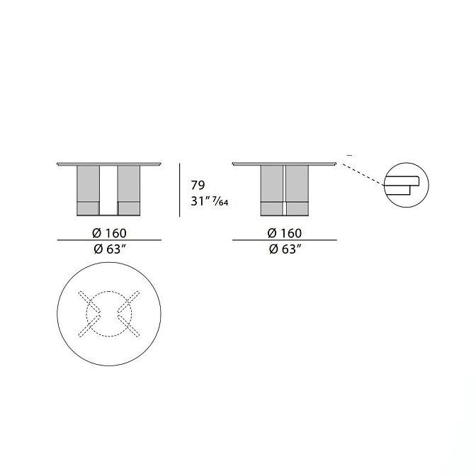 Стол обеденный Turri Zero - фото-2 | interior market