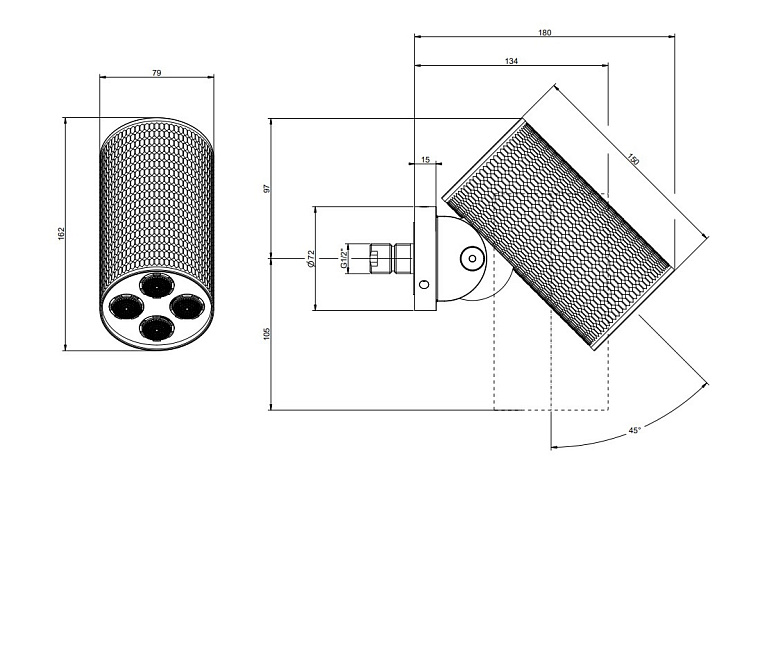Верхний душ Gessi MECCANICA - фото-4 | interior market