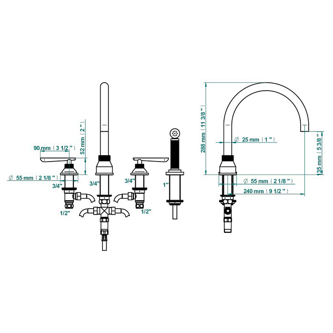 Смеситель для кухни THG Dean - фото-2 | interior market
