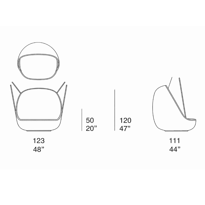 Кресло подвесное Paola lenti Orbitry - фото-4 | interior market