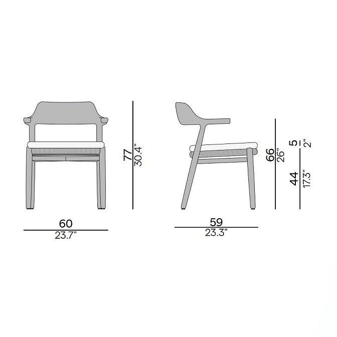 Обеденный стул для улицы Manutti Yiko - фото-3 | interior market