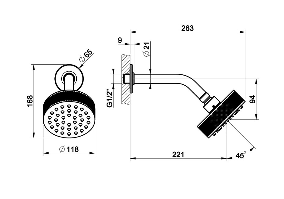 Верхний душ Gessi INCISO - фото-3 | interior market