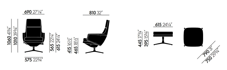 Кресло Vitra Grand Relax Ottoman - фото-4 | interior market
