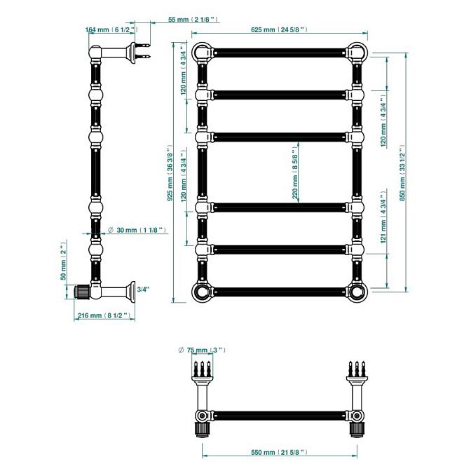 Полотенцесушитель THG Jaipur - фото-2 | interior market