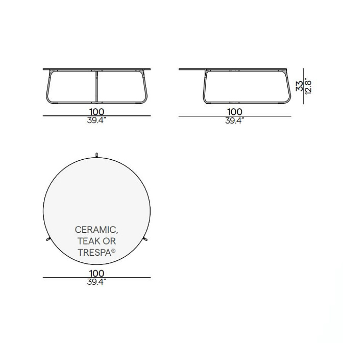 Кофейный столик для улицы Manutti Mood - фото-6 | interior market