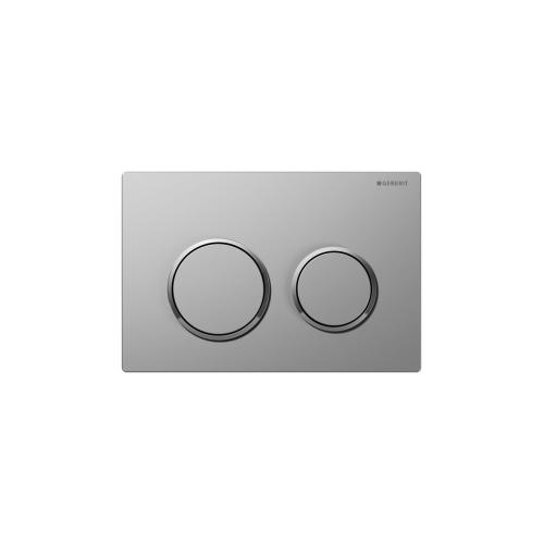 Клавиша двойного смыва, для смывных бачков скрытого монтажа Geberit Omega 12 см, 21.2*1*h14.2, матовый хром / глянцевый хром | interior market Клавиша двойного смыва, для смывных бачков скрытого монтажа Geberit Omega 12 см, 21.2*1*h14.2, матовый хром / глянцевый хром | interior market