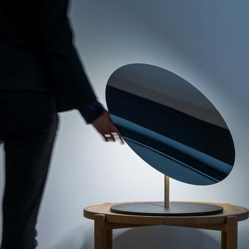 Настольная лампа DAVIDE GROPPI CALVINO 1A2710000.30.06 - NERO+DISCO A SPECCHIO | interior market Настольная лампа DAVIDE GROPPI CALVINO 1A2710000.30.06 - NERO+DISCO A SPECCHIO | interior market