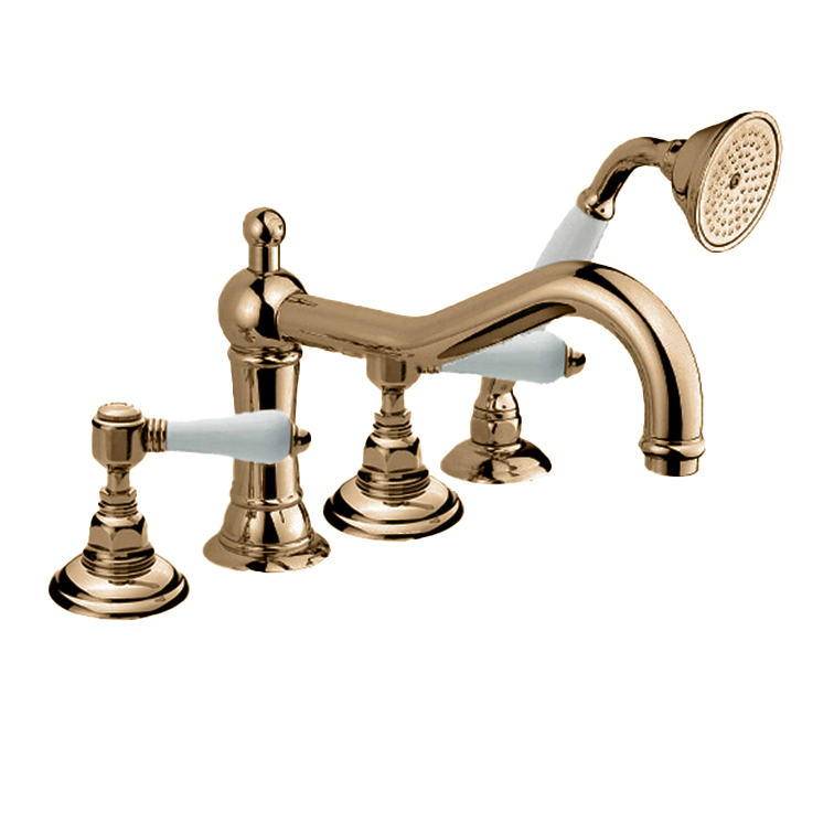Nicolazzi 1449BZ78 Смеситель на 4 отв. для ванны с душем *PETIT M.BLANC* | interior market Nicolazzi 1449BZ78 Смеситель на 4 отв. для ванны с душем *PETIT M.BLANC* | interior market