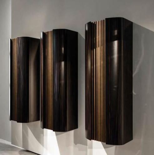 Пенал подвесной (4 полки внутри, 4 полки на дверке), 45*30*h130, ebano/oro | interior market Пенал подвесной (4 полки внутри, 4 полки на дверке), 45*30*h130, ebano/oro | interior market