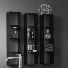 Открытый подвесной элемент 25*20.8*73.4h стекло Dark Grey, задняя стенка-ROVERE INCHIOSTRO-823 | interior market Открытый подвесной элемент 25*20.8*73.4h стекло Dark Grey, задняя стенка-ROVERE INCHIOSTRO-823 | interior market