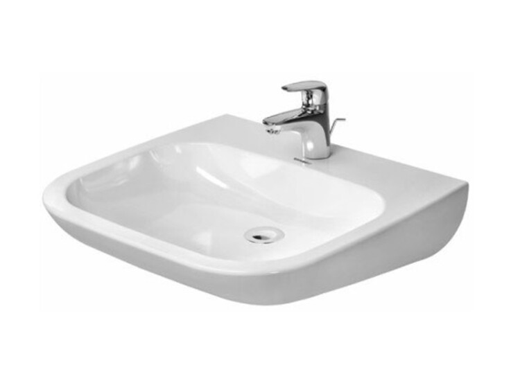 Раковина, Duravit, D-Code, шгв 600*555*155, отверстия для смесителя-1, цвет-белый | interior market Раковина, Duravit, D-Code, шгв 600*555*155, отверстия для смесителя-1, цвет-белый | interior market