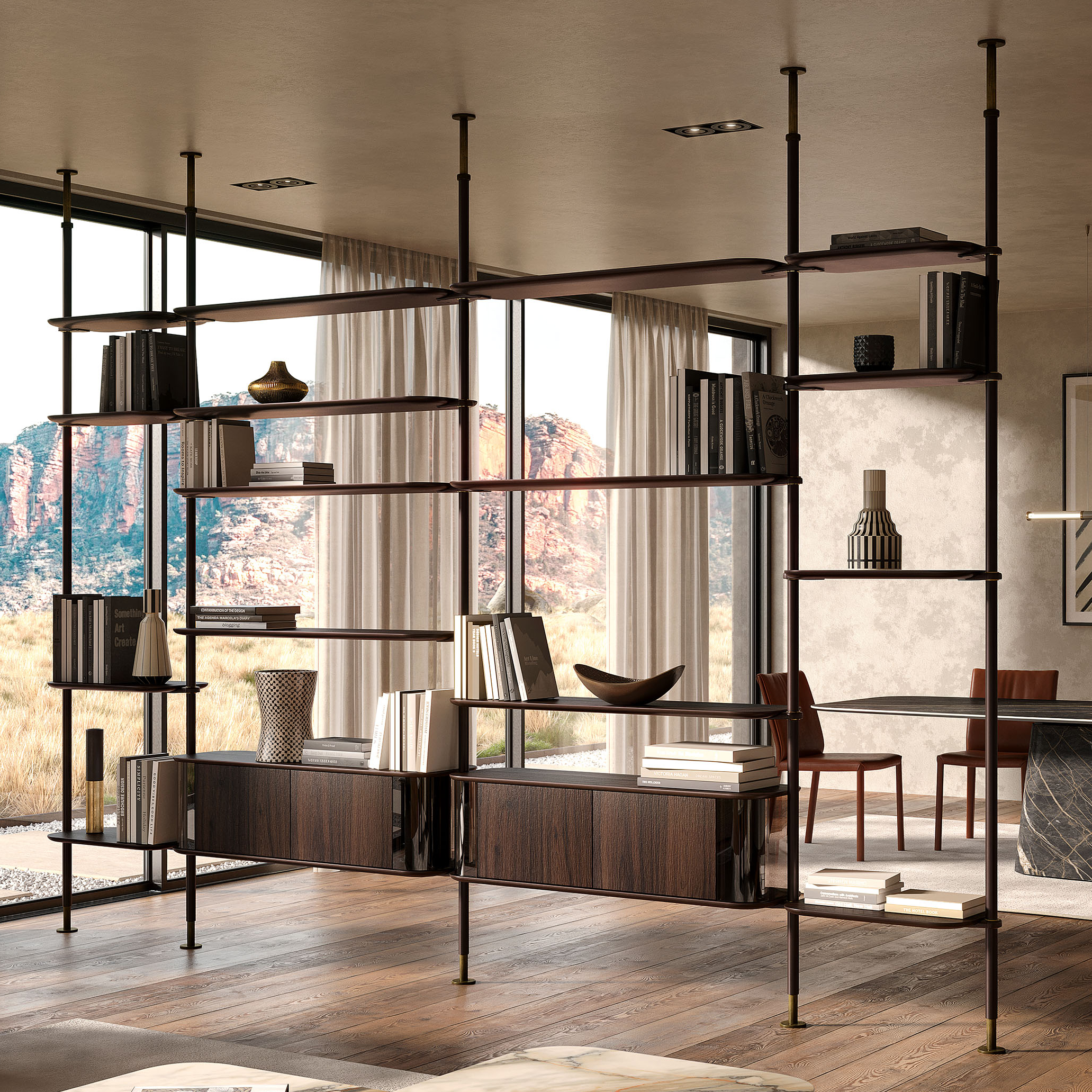 Стеллаж для зонирования Cattelan Italia HARBOUR | interior market Стеллаж для зонирования Cattelan Italia HARBOUR | interior market