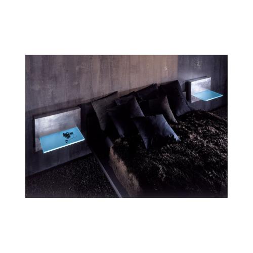 Полка с подсветкой, 54.9*40.4*h40, сатинированный акрил, фольга серебряная | interior market Полка с подсветкой, 54.9*40.4*h40, сатинированный акрил, фольга серебряная | interior market