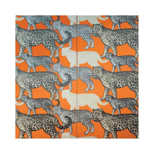 Панель буазери, 105*335, satin seta/cotone stampa leopardi | interior market Панель буазери, 105*335, satin seta/cotone stampa leopardi | interior market