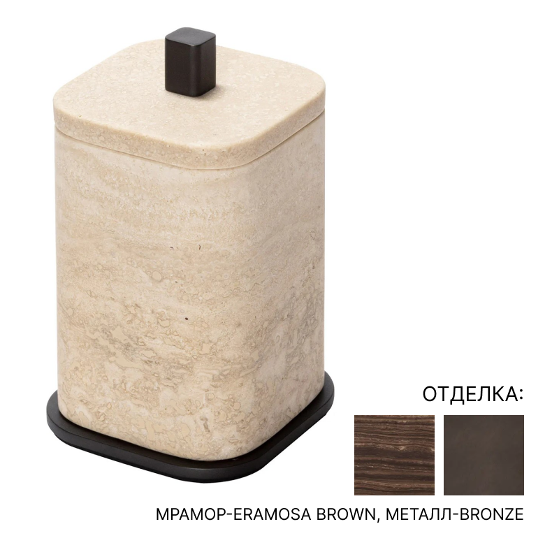 Контейнер для ватных дисков/палочек GioBagnara POLO MARBLE BOX | interior market Контейнер для ватных дисков/палочек GioBagnara POLO MARBLE BOX | interior market