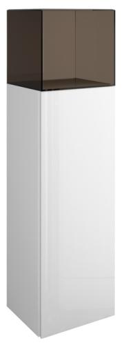 Пенал подвесной SX 35*32*128 фронт белый глянец F3193, каркас белый глянец K0161, бронза | interior market Пенал подвесной SX 35*32*128 фронт белый глянец F3193, каркас белый глянец K0161, бронза | interior market