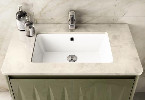 Столешница, 1 отверстие под смеситель, 85*51*h2, мрамор bianco perla | interior market Столешница, 1 отверстие под смеситель, 85*51*h2, мрамор bianco perla | interior market