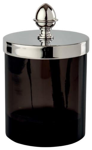 Баночка маленькая с крышкой d.8*13 Obsidienne lisse/POLISHED NICKEL | interior market Баночка маленькая с крышкой d.8*13 Obsidienne lisse/POLISHED NICKEL | interior market